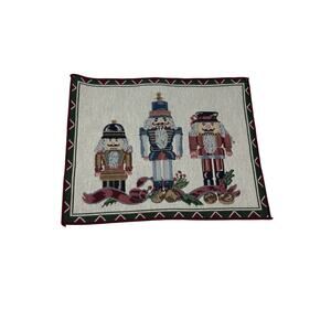 Nutcracker Christmas Placemat Vintage Style 16.5 x 13 Made in USA Holiday Decor